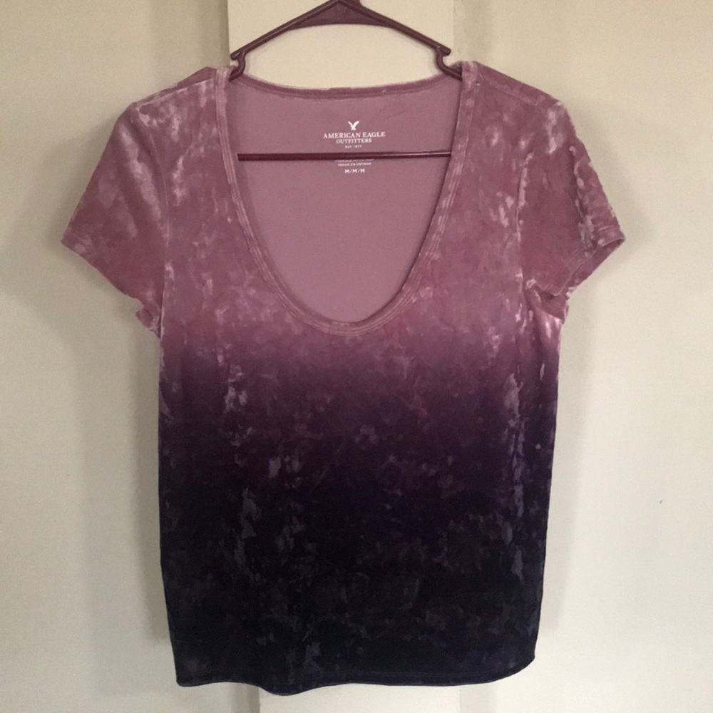 American Eagle Velvet Ombré Top